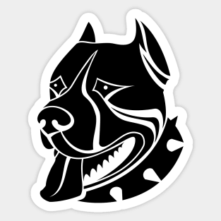 Strong Cute Dog Face Sticker